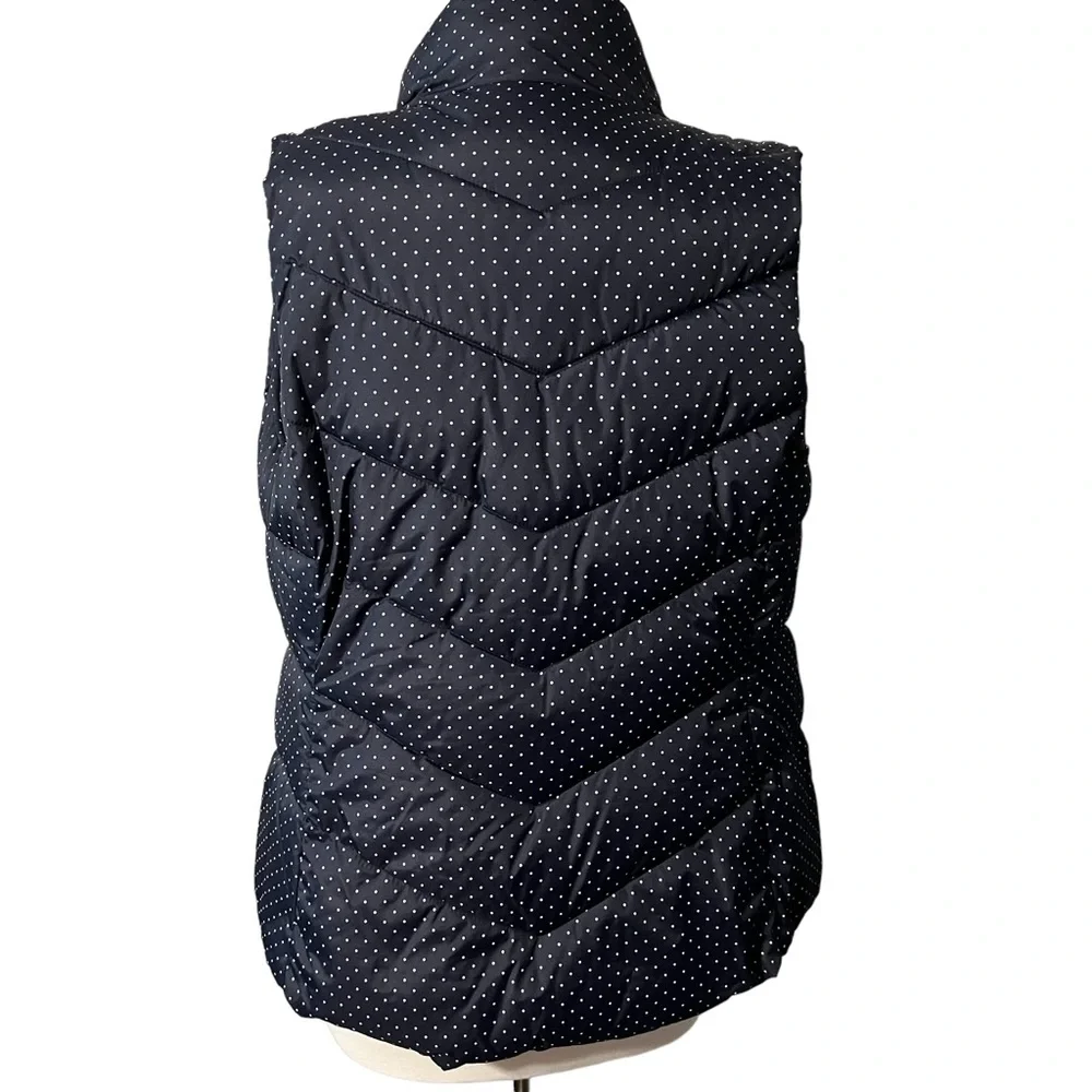 Gap Navy and white polka dot puffer vest small - Picture 4 of 4